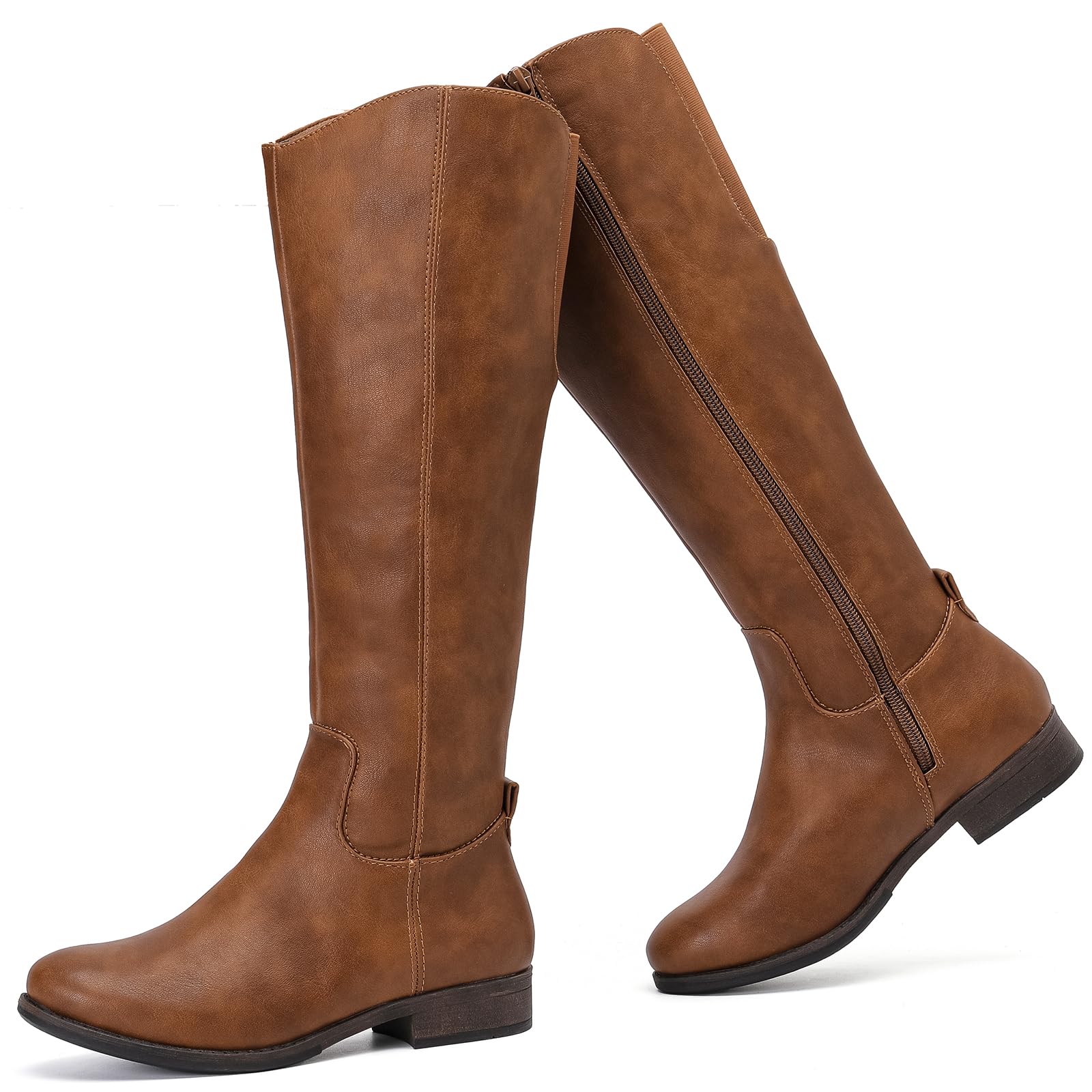 Women's Knee High Boots Stylish Comfort Round Toe Tall Riding Combat Boot Classic Fashion Fall Winter Boots for Women.